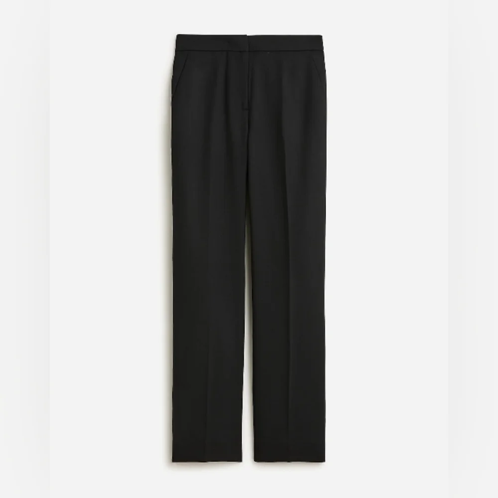 J. Crew Black Tonal Striped Wool Straight Leg Pants Sz 6 NWT